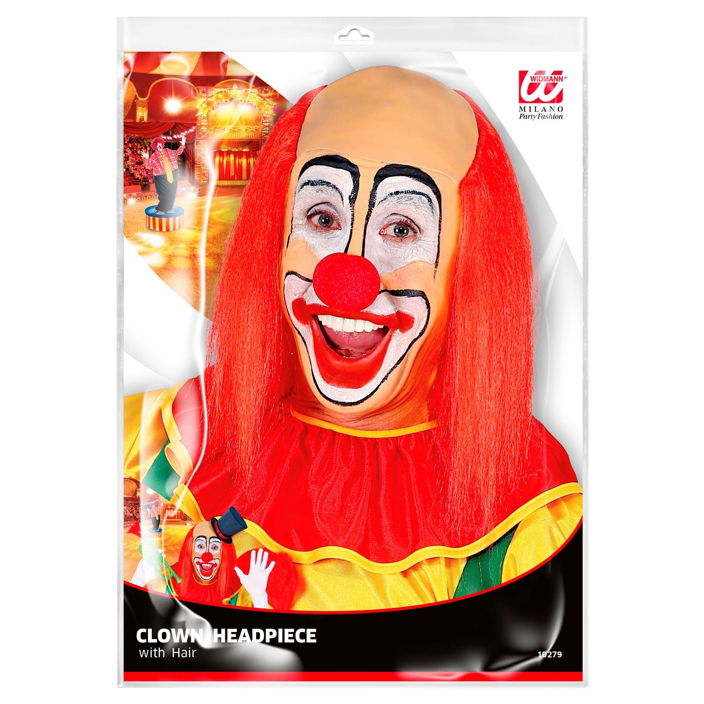 "CLOWNGLATZE MIT ROTEN HAAREN" – Detailansicht