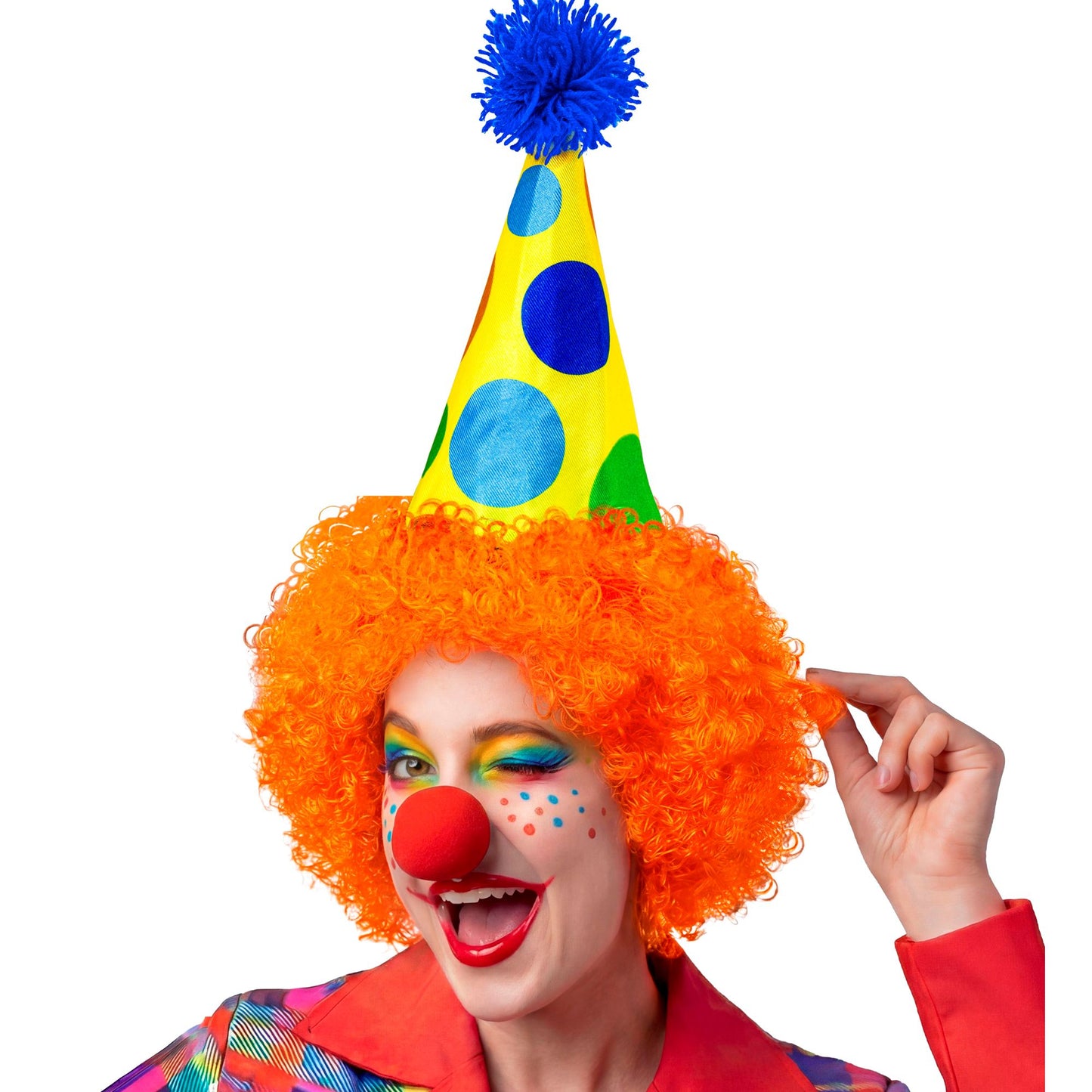 "CLOWNHUT MIT LOCKIGER PERÜCKE" sort. in 3 Farben – Ansicht 5