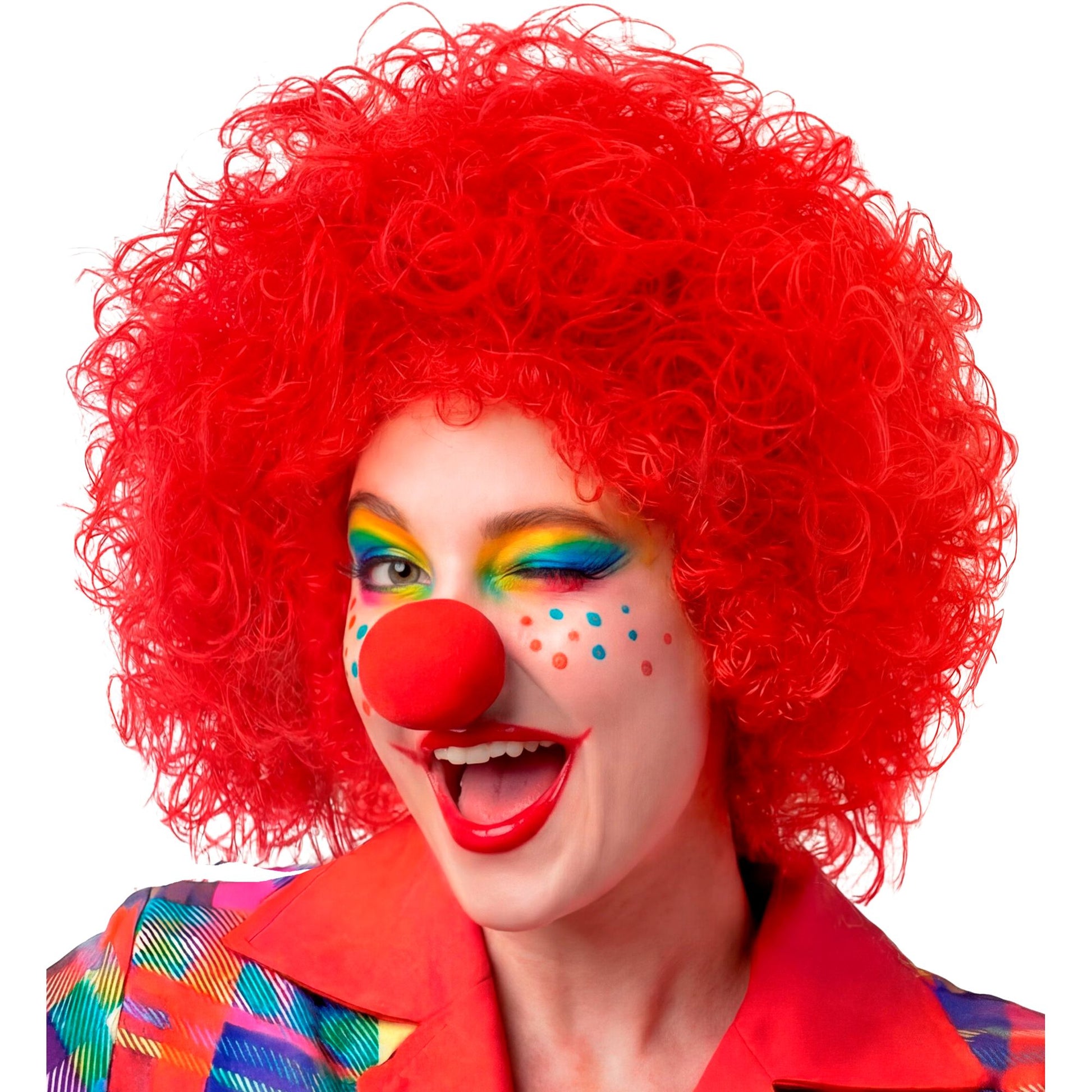"CLOWNPERÜCKE" rot - in Polybag – Ansicht 3