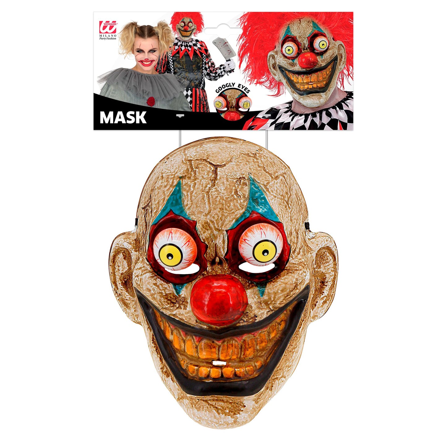 "CLOWNSMASKE MIT WACKELAUGEN" – Detailansicht