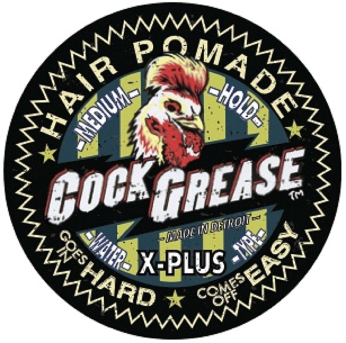 Cock Grease, X Plus, Haarstyling-Pomade, Mattes Finish, Mittlerer Halt, 50 g