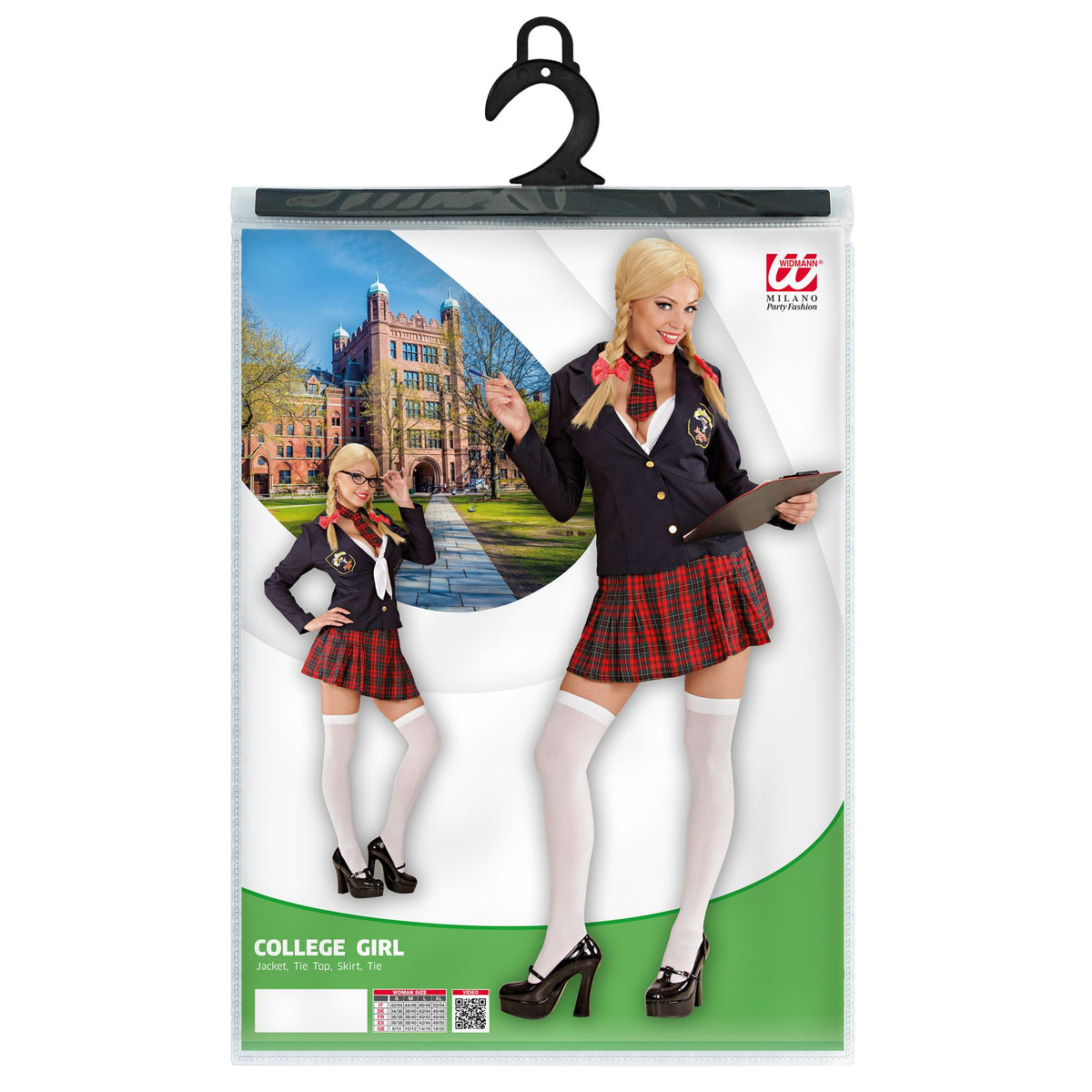 "COLLEGE MÄDCHEN" (Jacke, Schleifentop, Rock, kleine Krawatte) – Ansicht 5