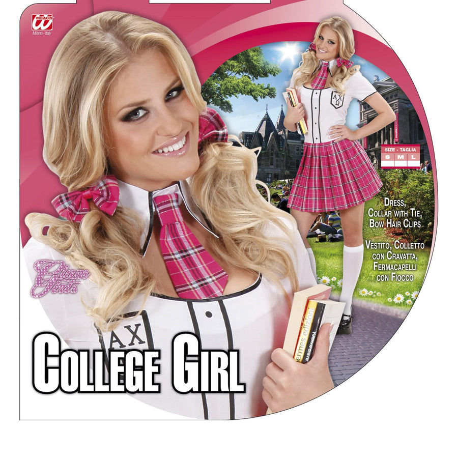 "COLLEGE MÄDCHEN" (Kleid, Kragen mit Krawatte, Haarspangen mit Schleife) – Detailansicht