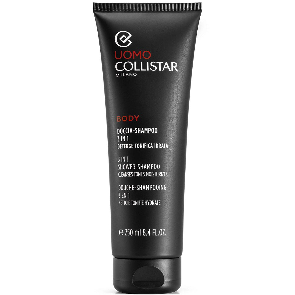 Collistar, Uomo, Haarshampoo, Spülung & Duschgel 3-in-1, Reinigung, 250 ml