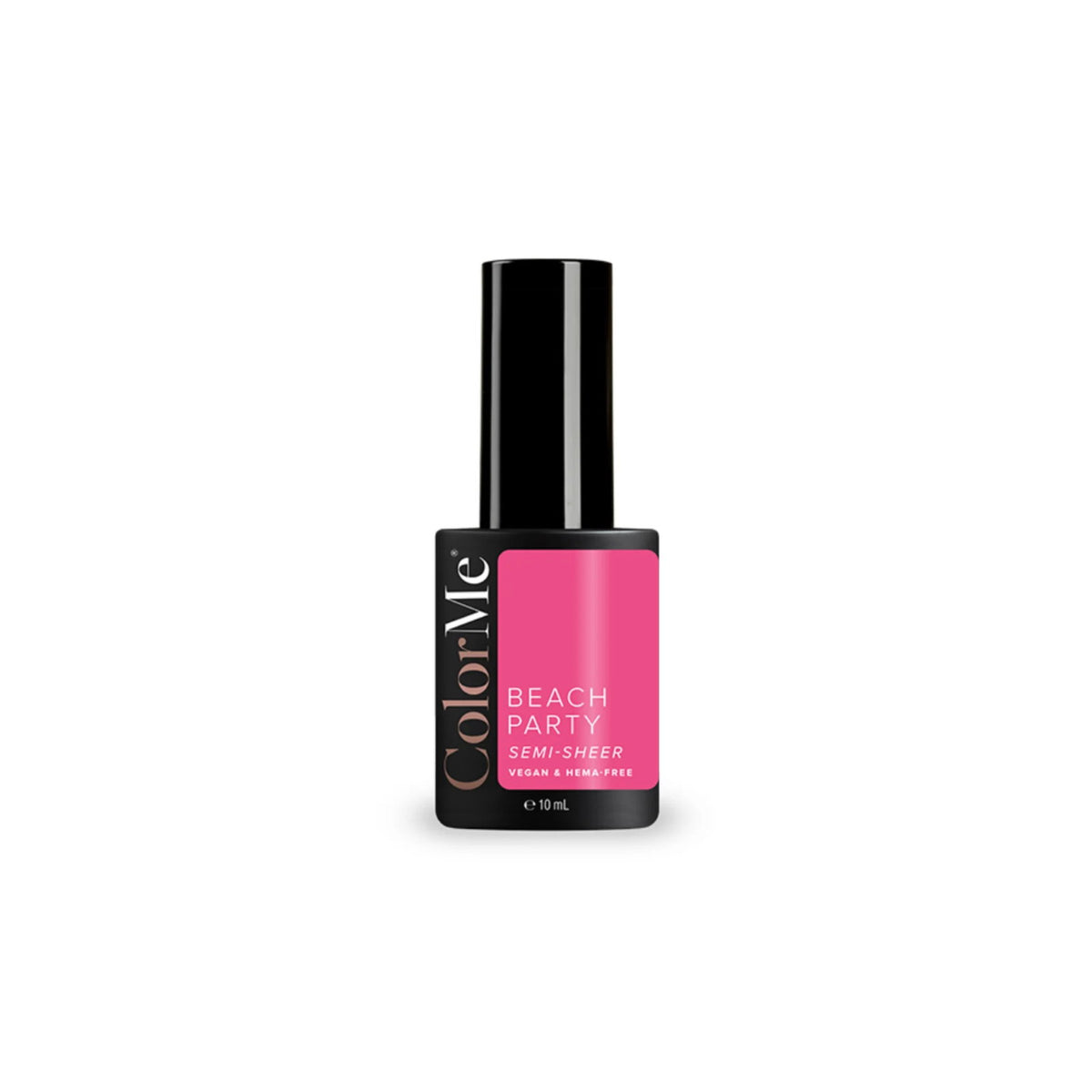 ColorMe Cosmetics, Beach Party, Halbtransparent, Semi-permanenter Nagellack, Durchscheinend, 10 ml