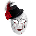 "COMMEDIA DELL'ARTE MASKE BLUTIGE FRAU MIT HUT" – Vorderansicht