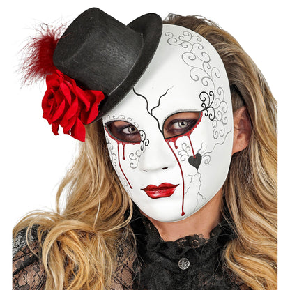 "COMMEDIA DELL'ARTE MASKE BLUTIGE FRAU MIT HUT" – Ansicht 4