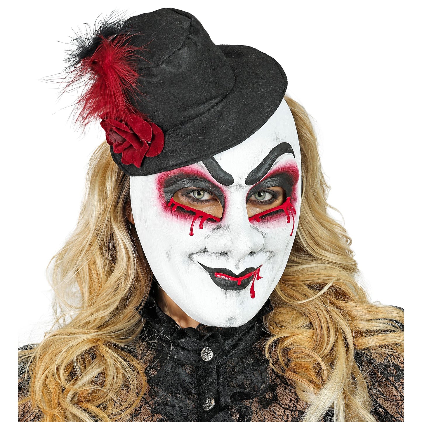 "COMMEDIA DELL'ARTE MASKE BLUTIGER MANN MIT HUT" – Ansicht 5