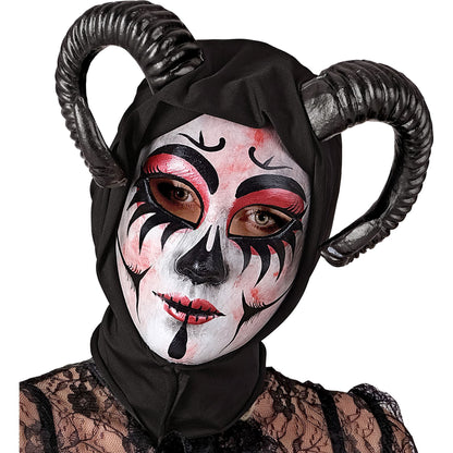 "COMMEDIA DELL'ARTE MASKE DÄMONIN MIT KAPUZE" – Ansicht 4