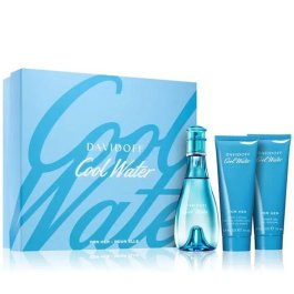Davidoff Cool Water Woman Eau de Toilette Geschenkset 100 ml mit zwei 75-ml-Setbestandteilen