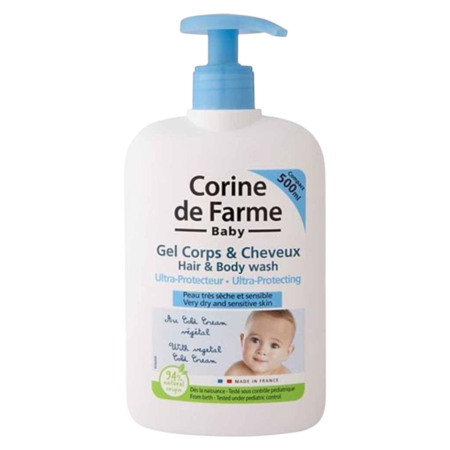 Corine De Farme, Baby, Hoher Schutz, Körpergel, Körper & Haar, 500 ml *Tester