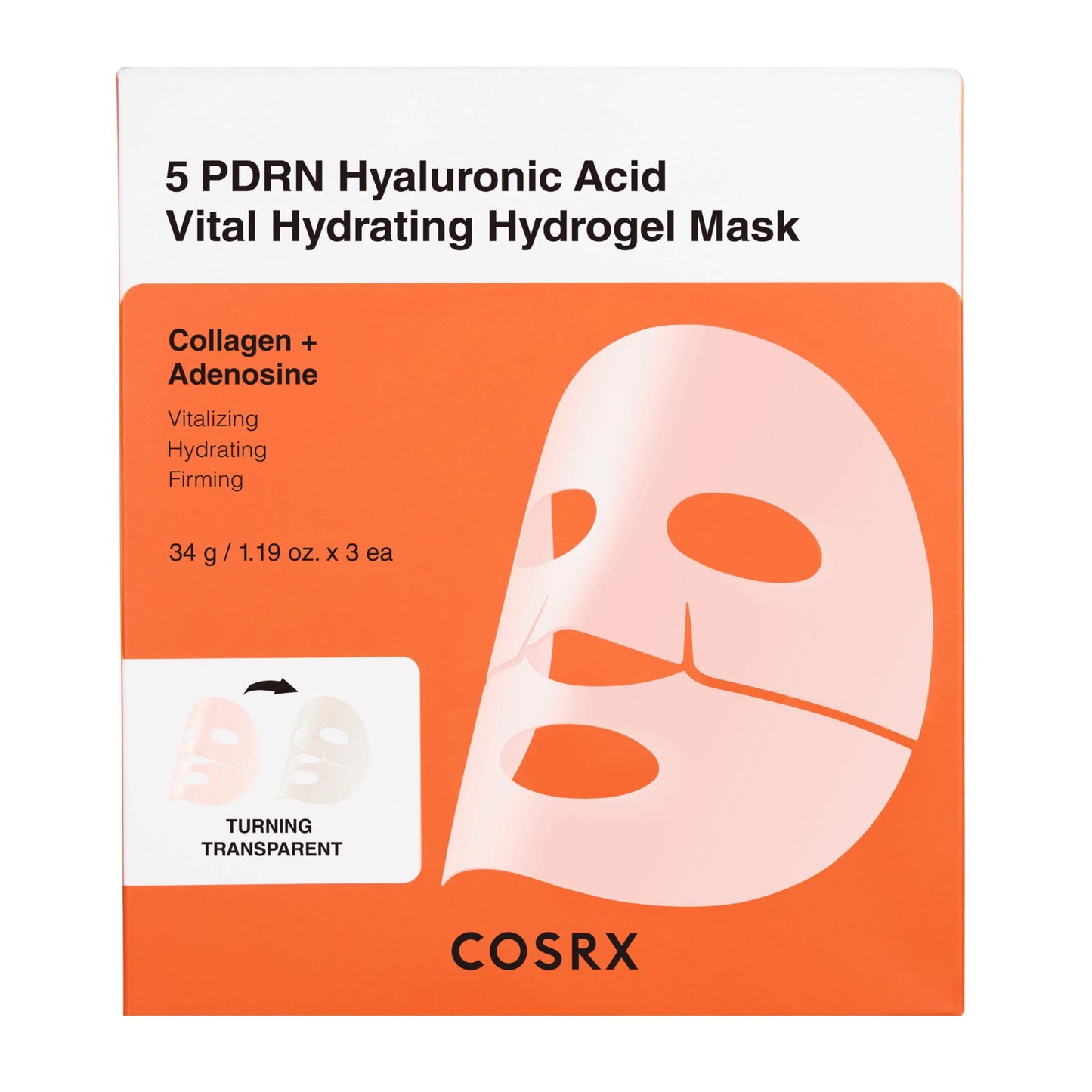Set Trio, Cosrx, 5 PDRN Hyaluronic Acid Vital, Hydratisierend, Gesichtsmaske, Für das Gesicht, 34 ml