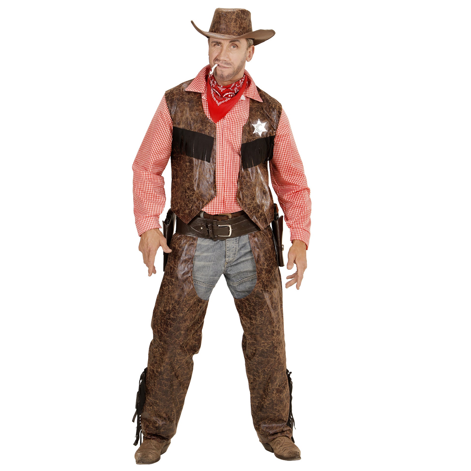 "COW BOY" (Shirt mit Weste, Chaps,Hut) – Detailansicht