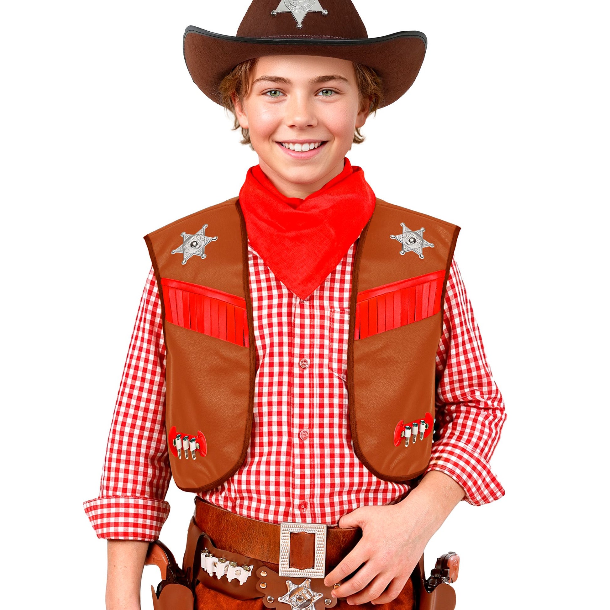 "COWBOY" - braun (Weste) – Vorderansicht