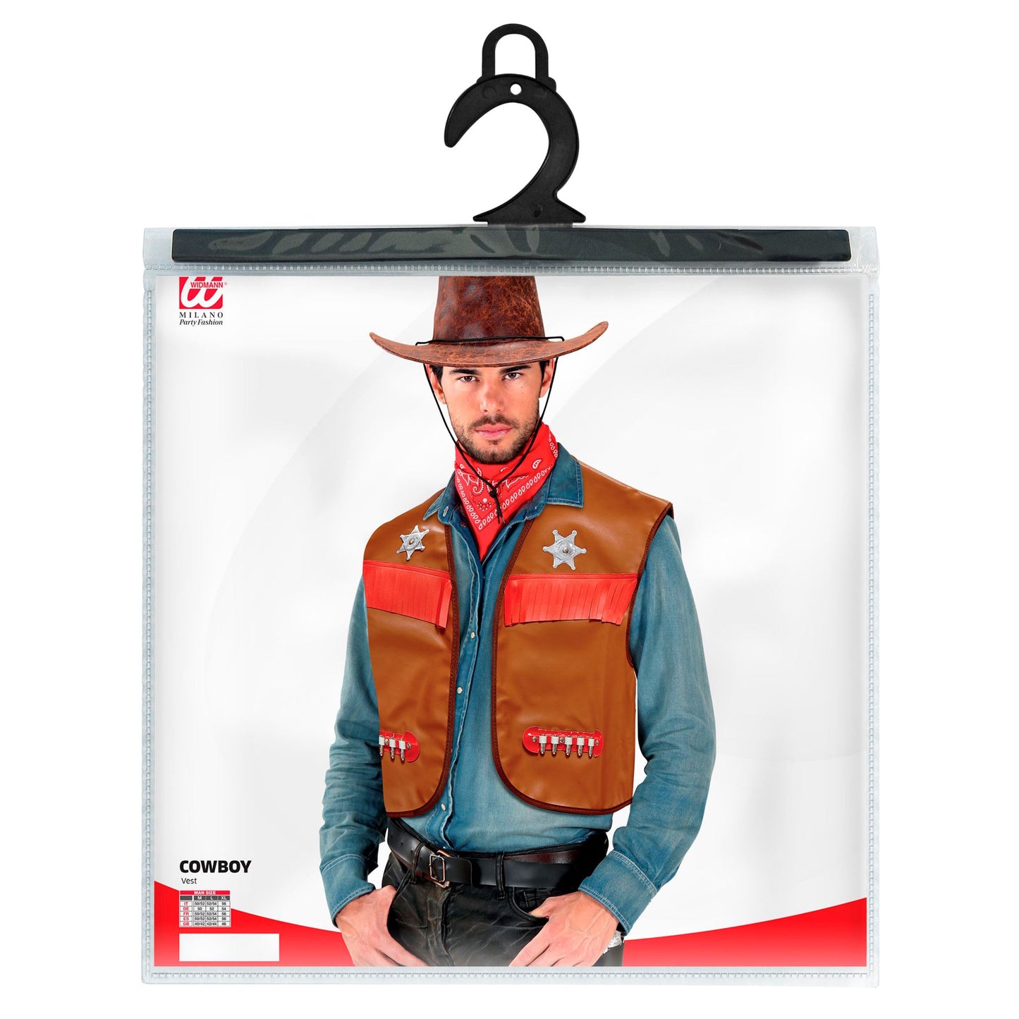 "COWBOY" - braun (Weste) – Detailansicht