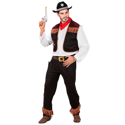 "COWBOY" (Hemd mit Weste, Hose, Kopftuch) – Vorderansicht