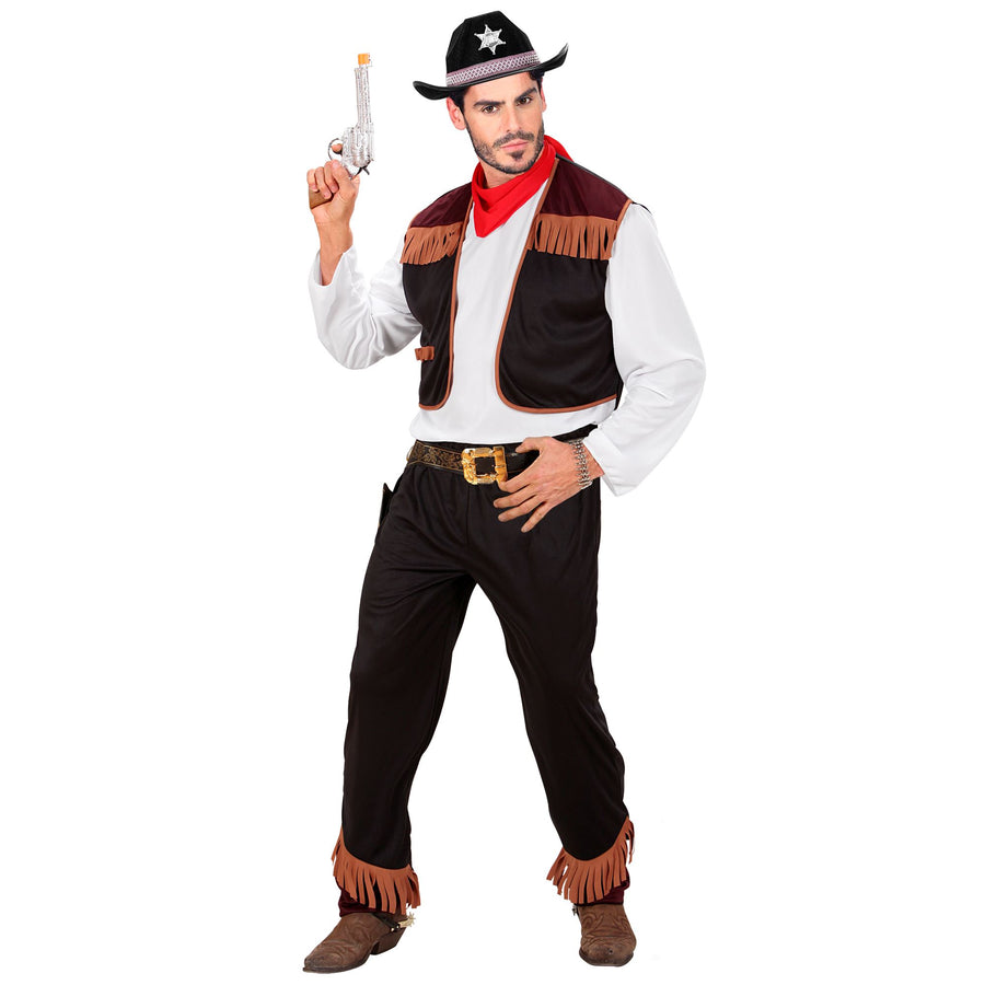 "COWBOY" (Hemd mit Weste, Hose, Kopftuch) – Vorderansicht