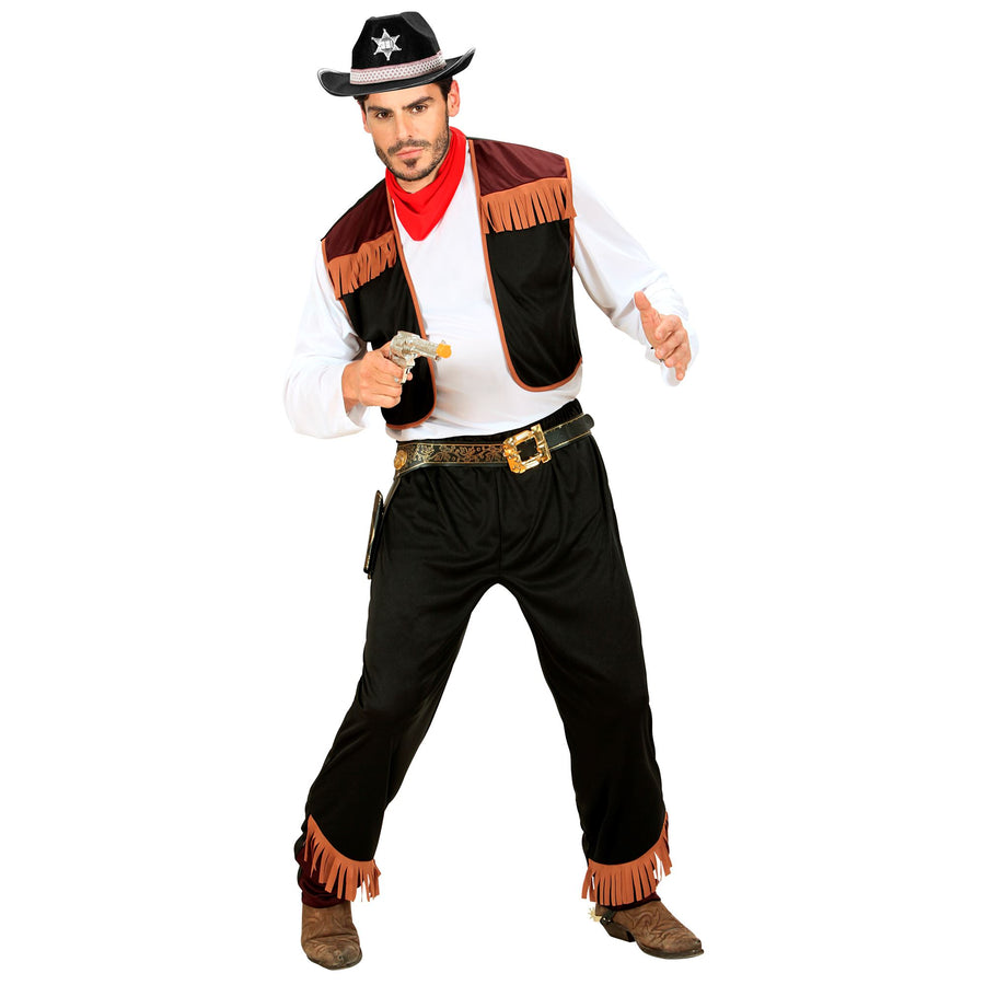 "COWBOY" (Hemd mit Weste, Hose, Kopftuch) – Detailansicht
