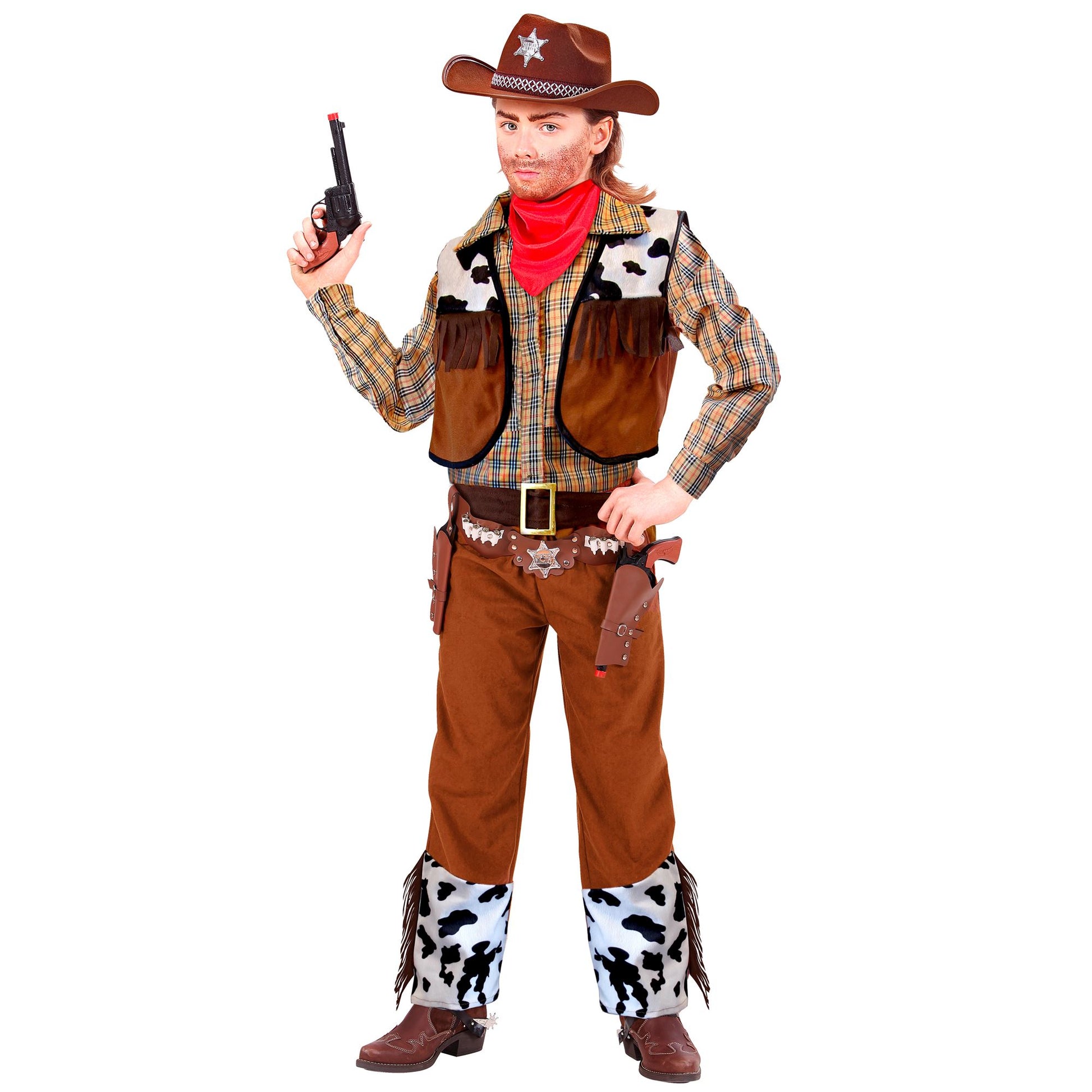 "COWBOY" (Hemd, Weste, Gürtel, Halstuch) – Vorderansicht