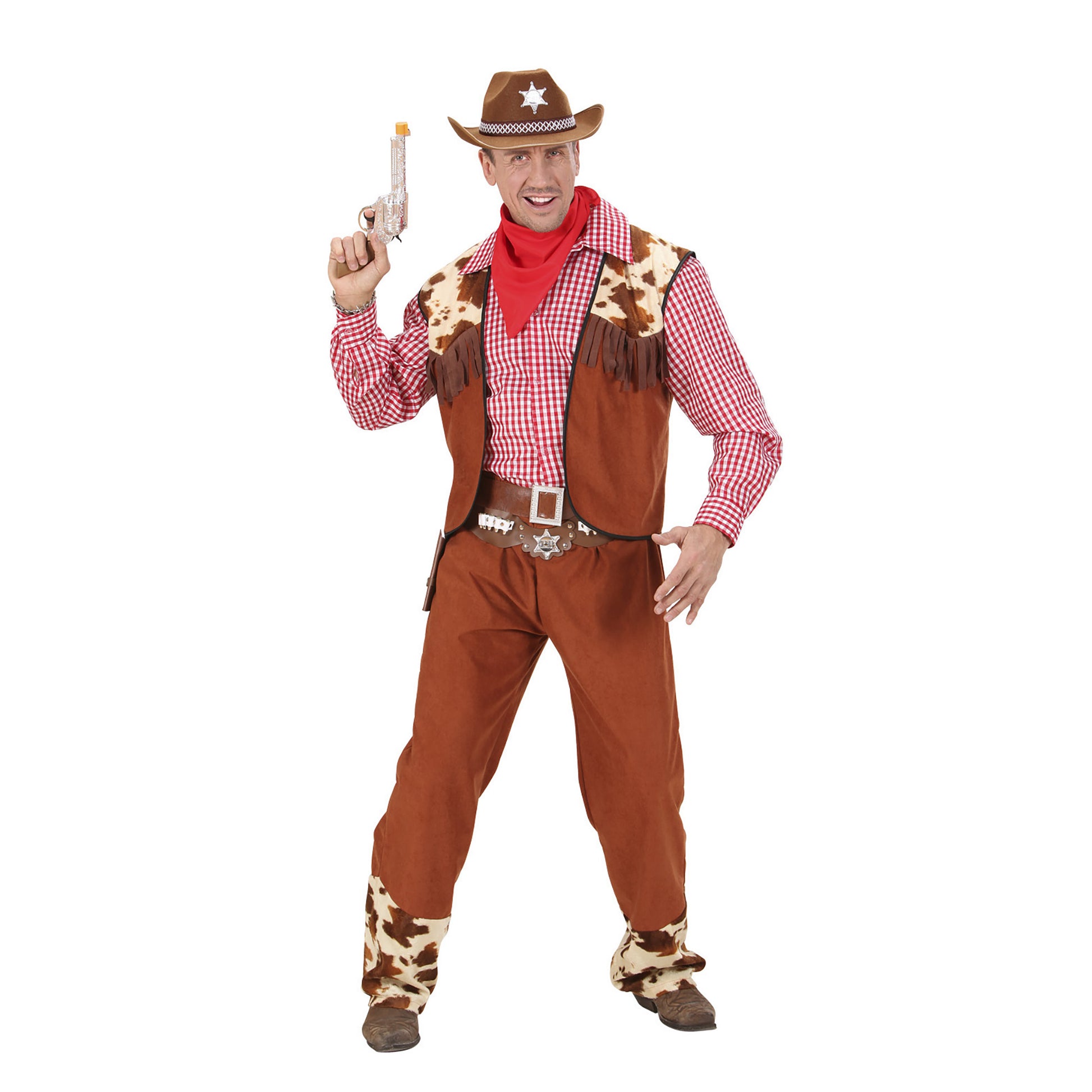 "COWBOY" (Hemd, Weste, Hose, Gürtel, Bandana) – Vorderansicht