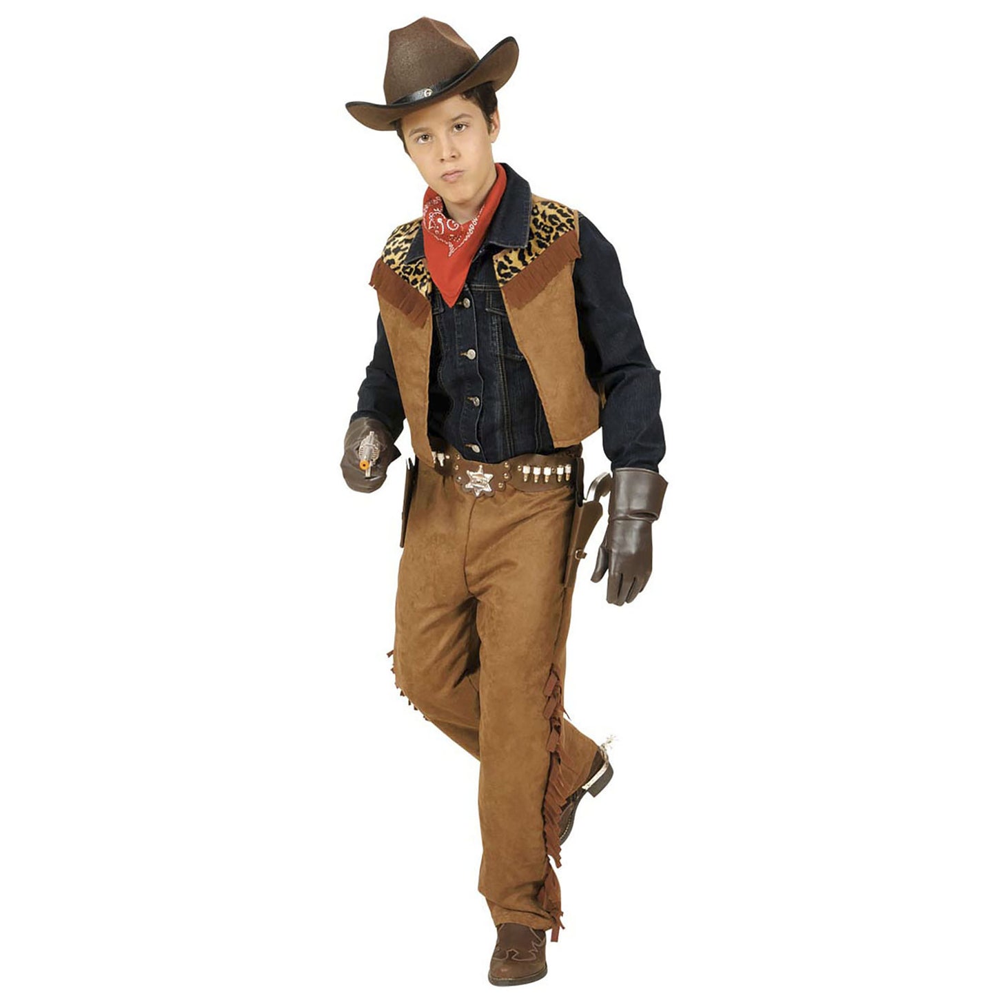 "COWBOY / INDIANER" (Weste, Hose) – Vorderansicht