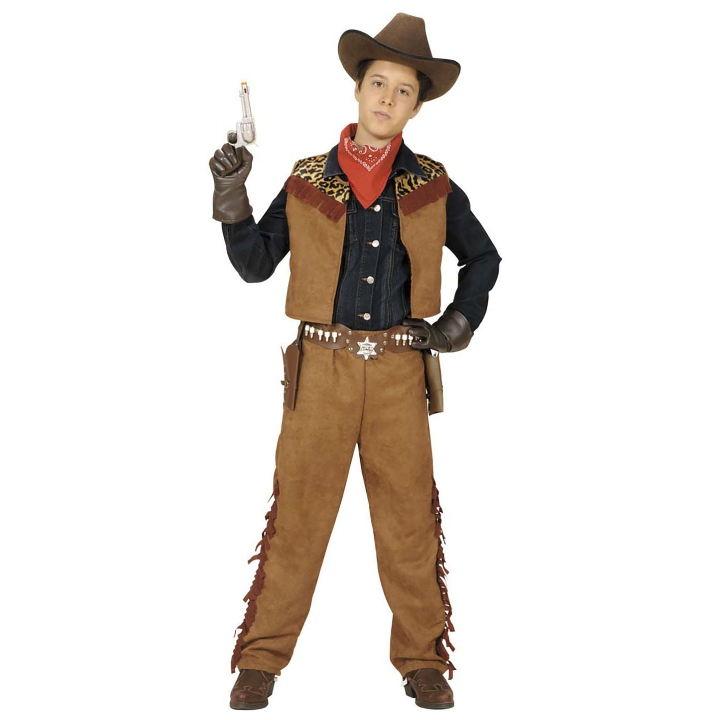 "COWBOY / INDIANER" (Weste, Hose) – Detailansicht