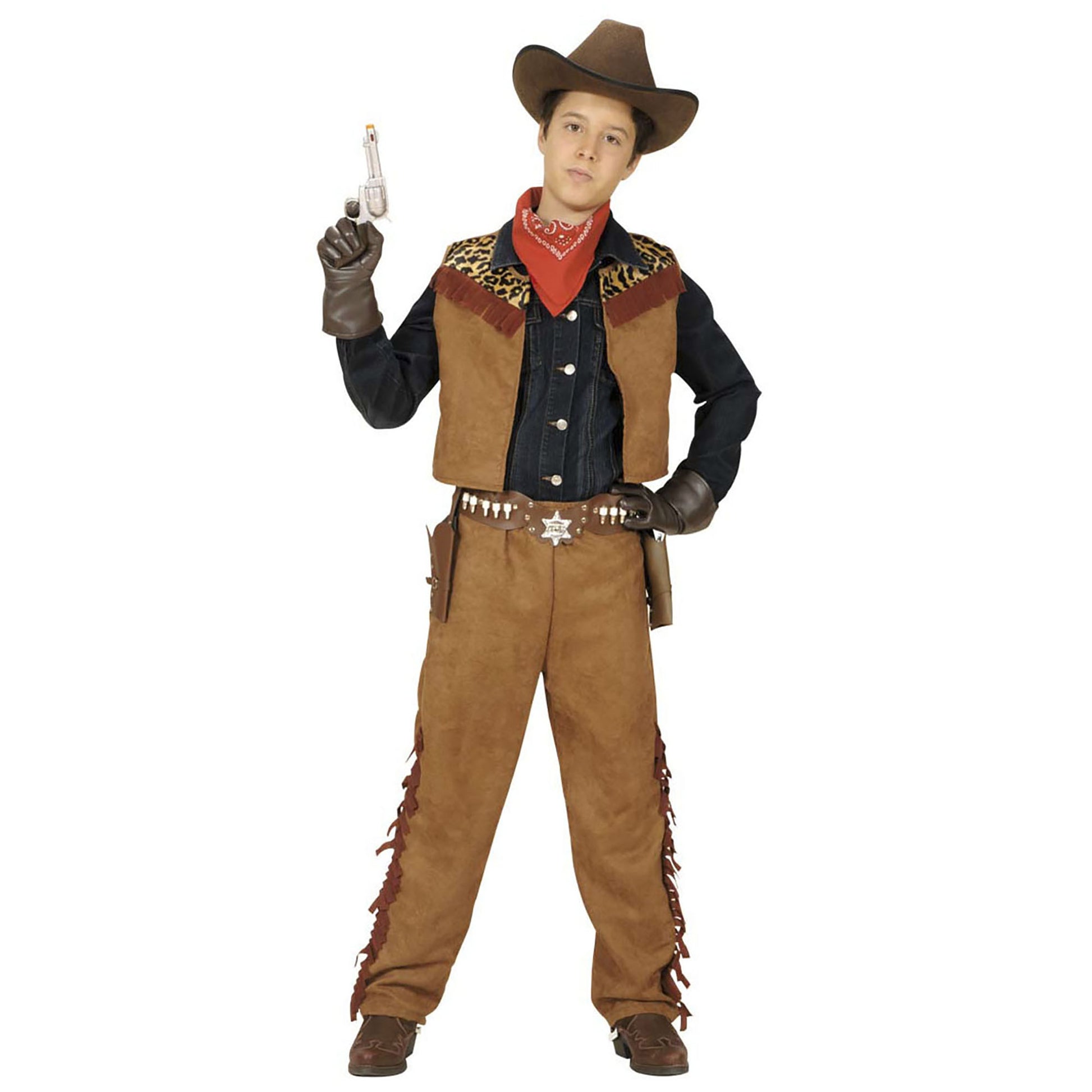 "COWBOY / INDIANER" (Weste, Hose) – Detailansicht