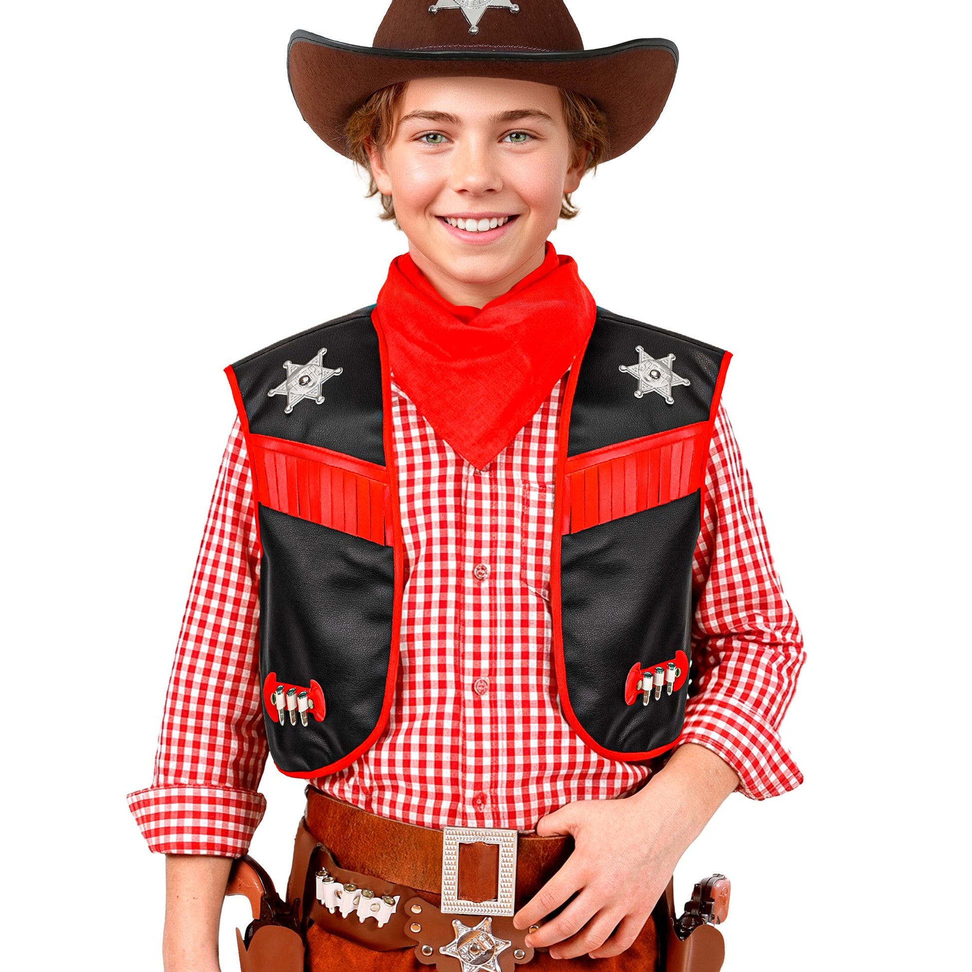 "COWBOY" - schwarz (Weste) – Vorderansicht