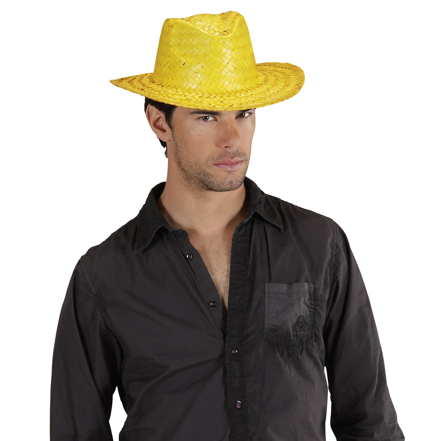 "COWBOY STROHHUT" in rosa, gelb, orange sort – Ansicht 4