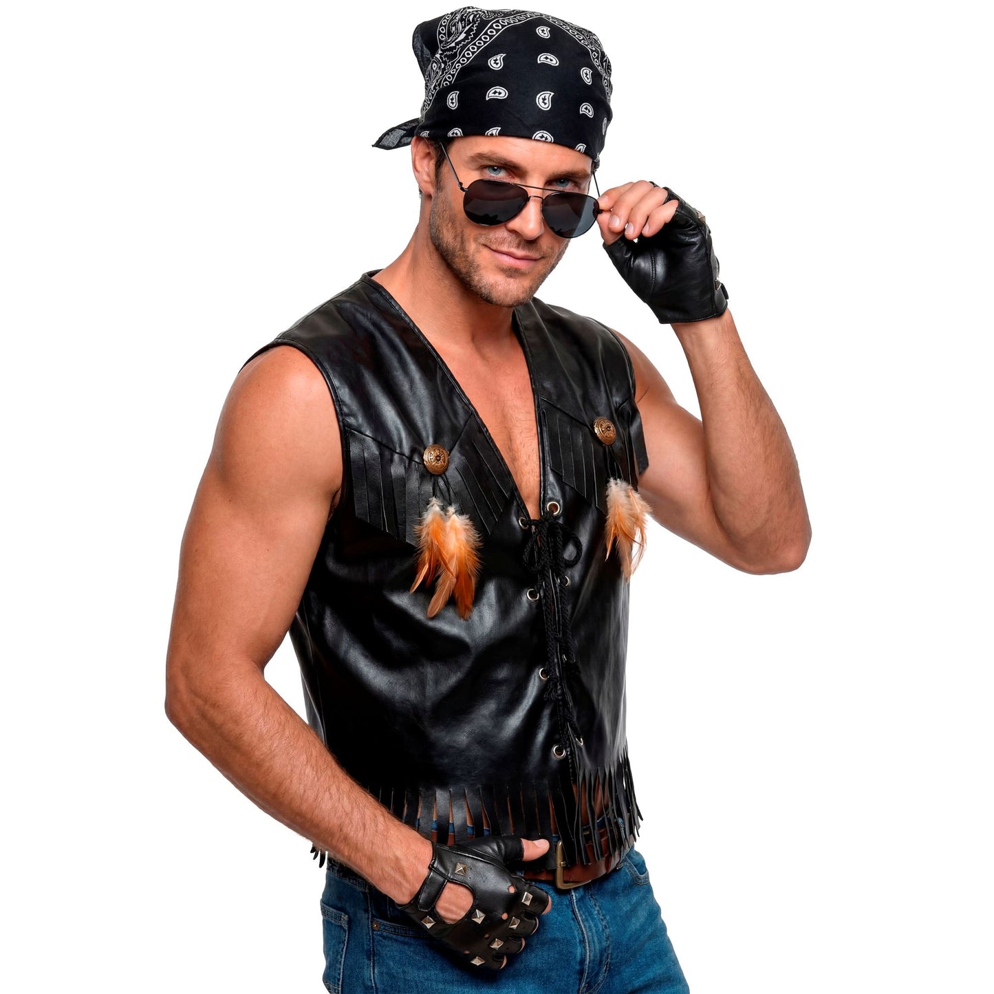 "COWBOY" (Weste) Lederlook – Ansicht 3
