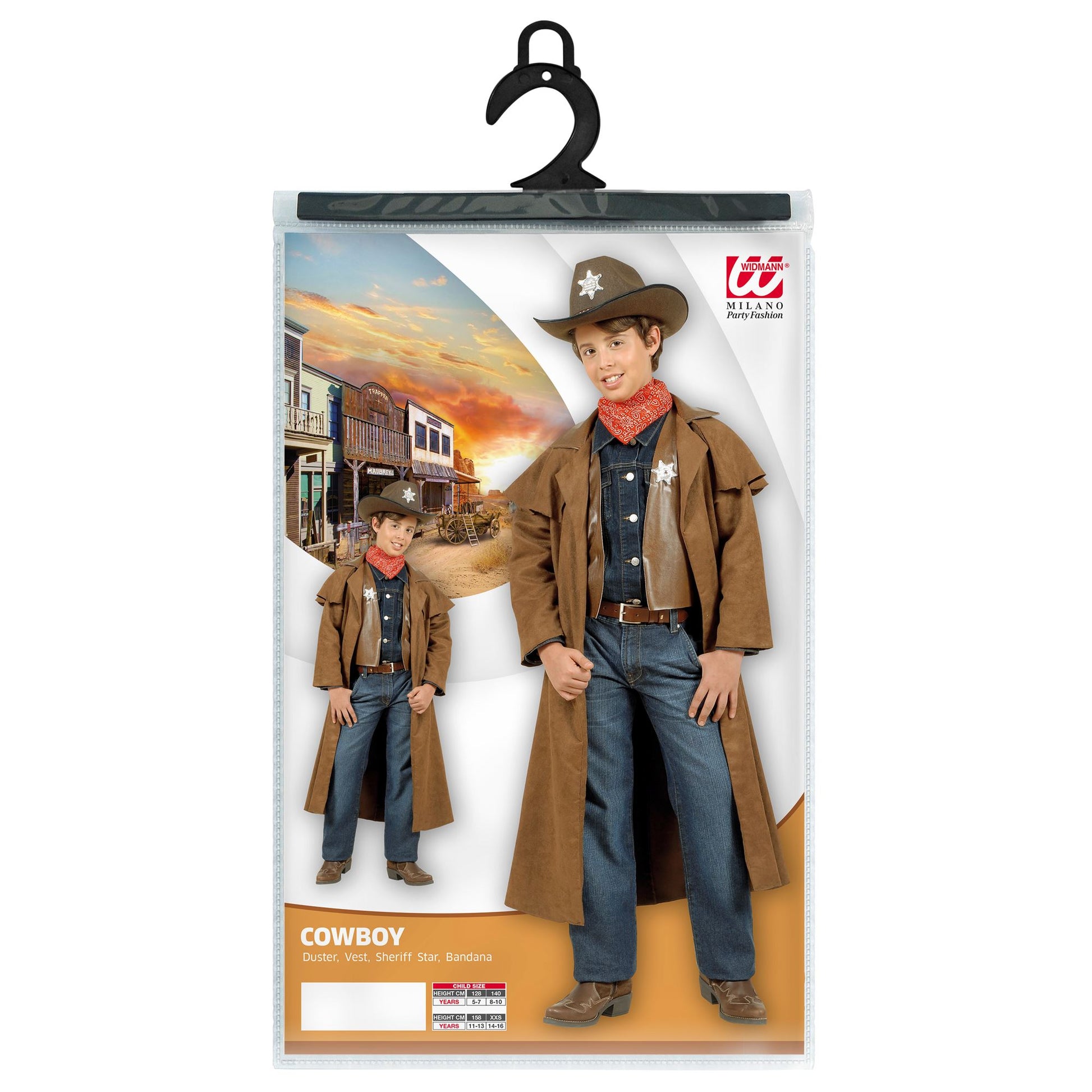 "COWBOY" Wildleder (Mantel, Weste, Scheriffstern, Halstuch) – Detailansicht