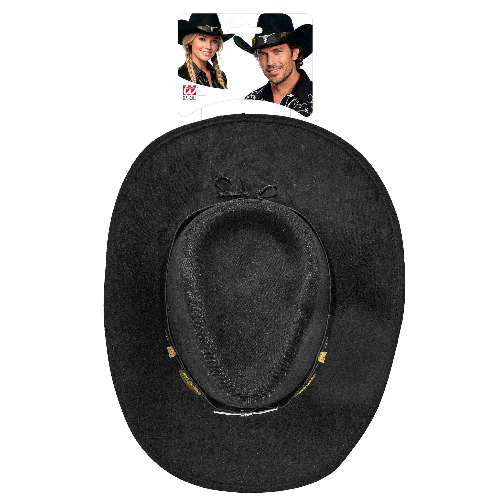 "COWBOYHUT DALLAS WILDLEDEROPTIK SCHWARZ" – Detailansicht