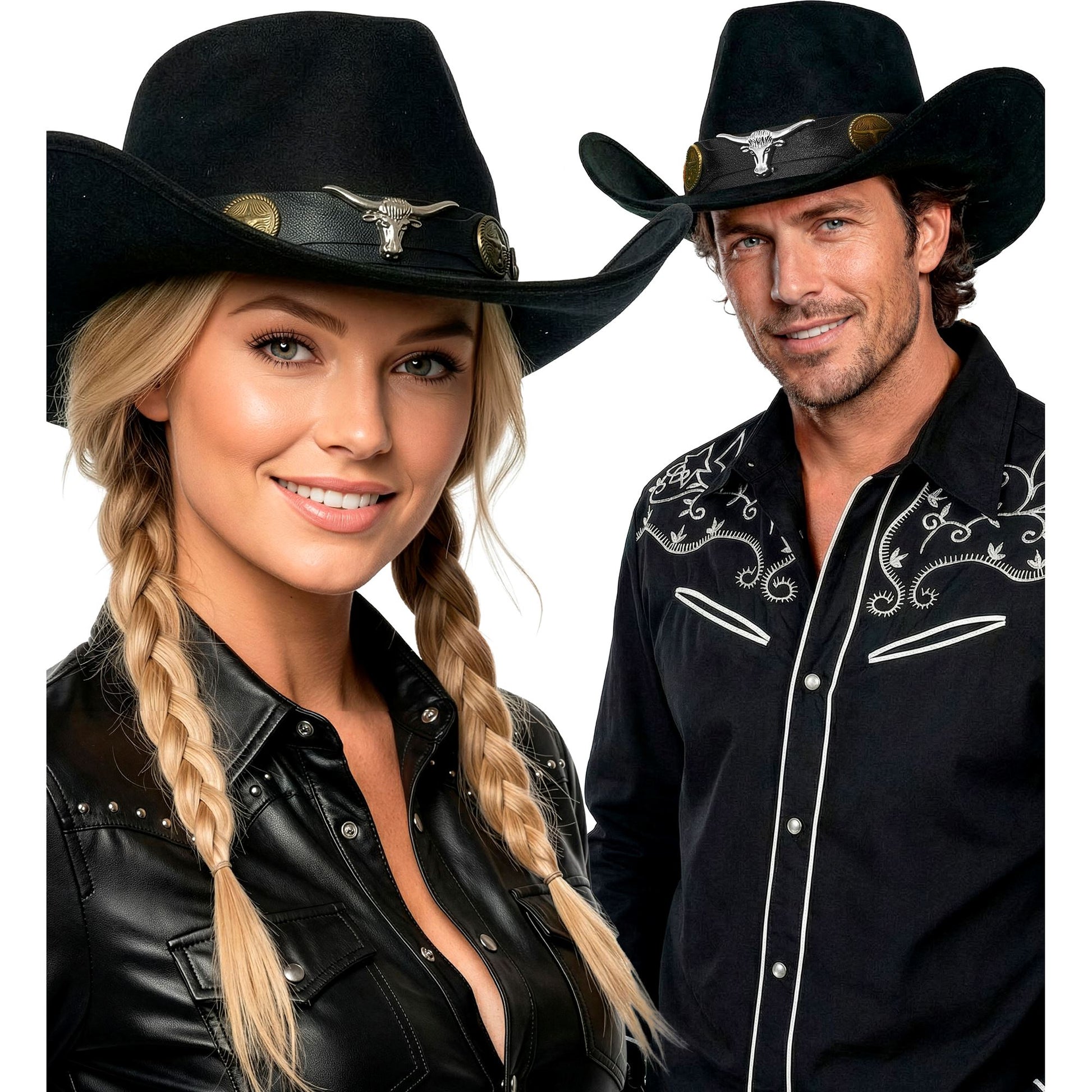 "COWBOYHUT DALLAS WILDLEDEROPTIK SCHWARZ" – Ansicht 3