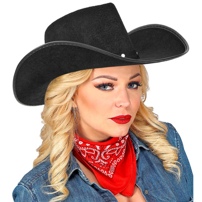 Widmann Cowboyhut Schwarz mit Nieten – Verpackung