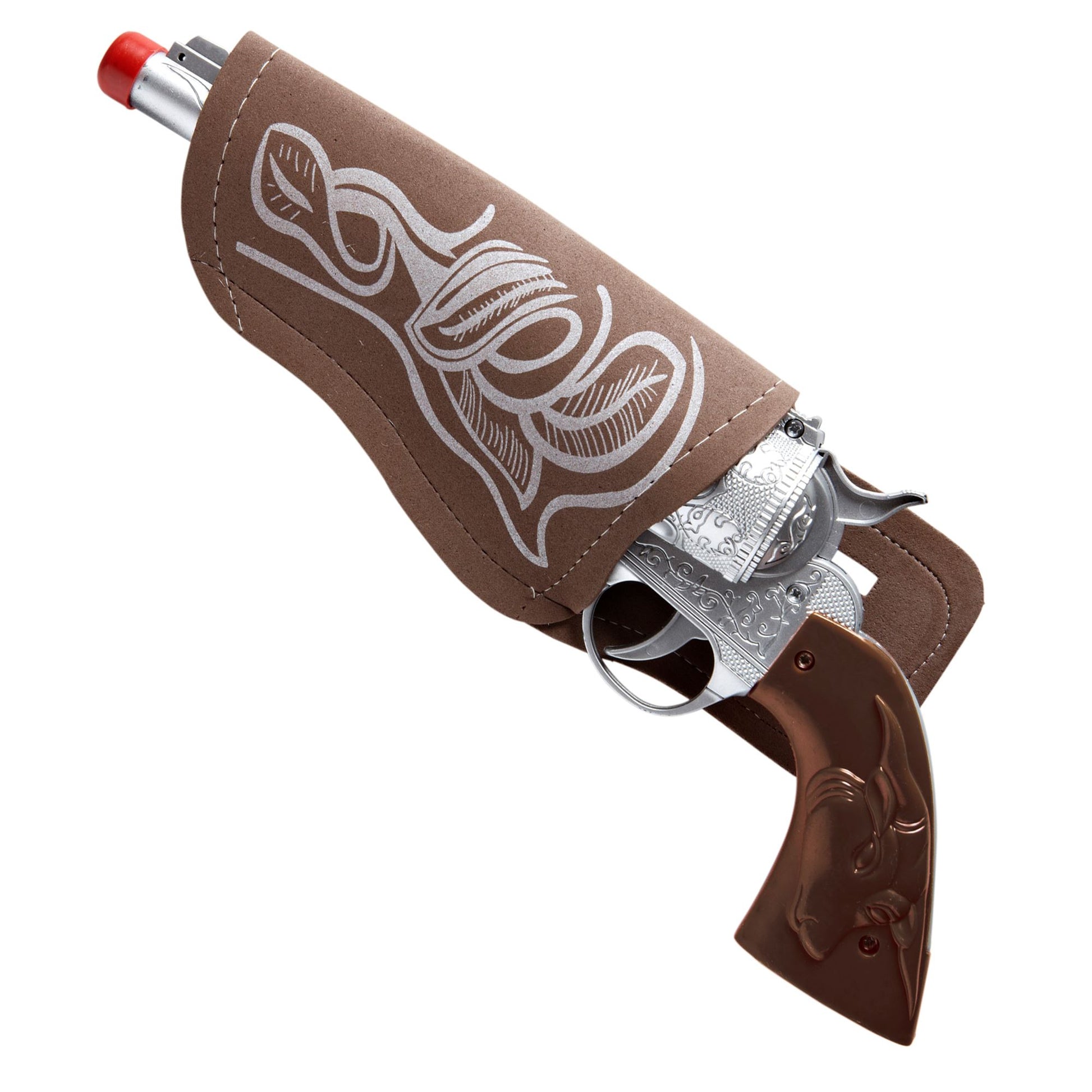 "COWBOYPISTOLEN MIT HALFTER UND GÜRTEL" 28 cm – Vorderansicht