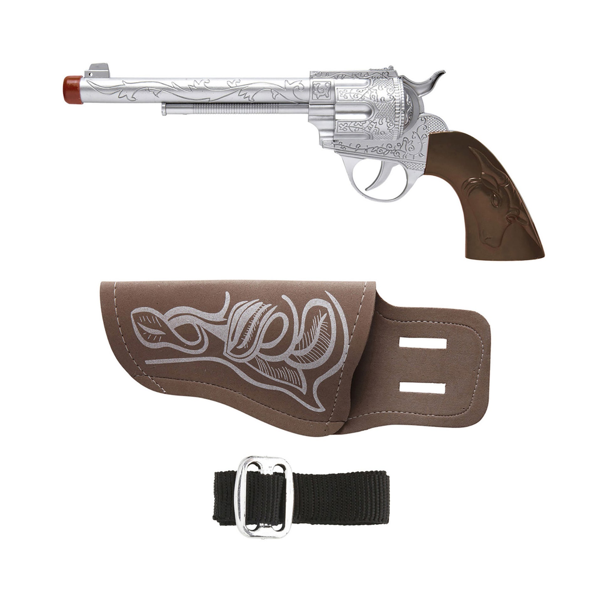 "COWBOYPISTOLEN MIT HALFTER UND GÜRTEL" 28 cm – Detailansicht