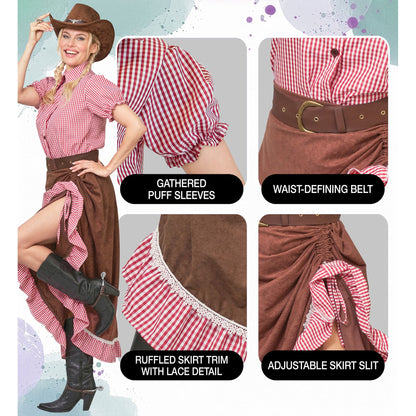 "COWGIRL" (Bluse, Rock, Gürtel) – Ansicht 6