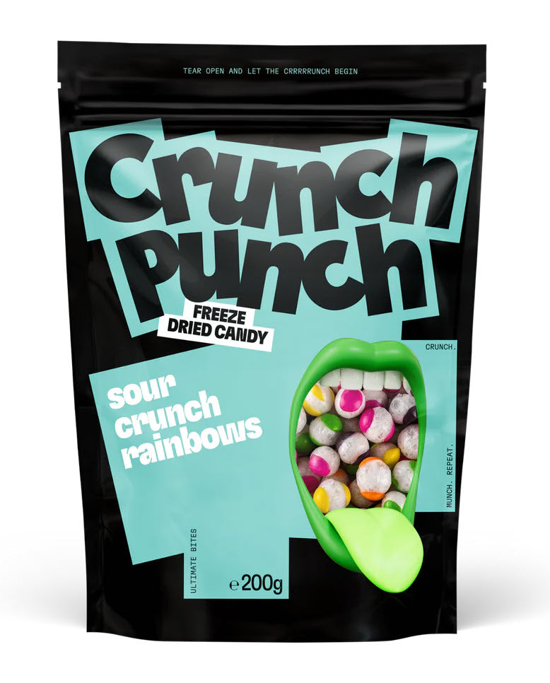 Crunch Punch Sour Crunch Rainbow 100g gefriergetrocknete saure Bonbons