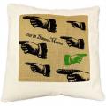 CUSCINI LETTERARI Copricuscino in Juta lavata / Cotton pillow case e Juta lavata ITER IN ITINERE MINUS - Size 40x40cm LATINORUM-JC-02 Accessoires ansicht-2