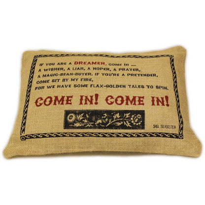 CUSCINI LETTERARI Copricuscino in Juta lavata / Juta washed pillow case COME IN! - Size 38x25cm SLEEP-J-08 Accessoires