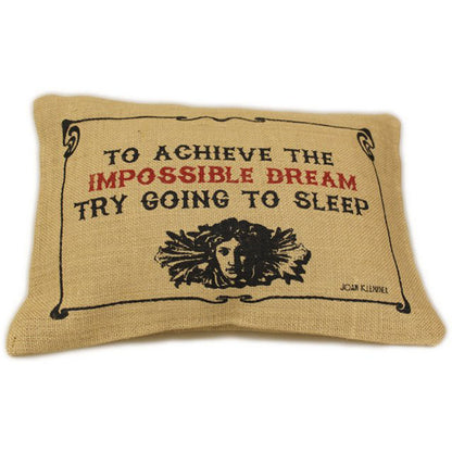 CUSCINI LETTERARI Copricuscino in Juta lavata / Juta washed pillow case IMPOSSIBLE - Size 38x25cm SLEEP-J-03 Accessoires