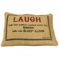 CUSCINI LETTERARI Copricuscino in Juta lavata / Juta washed pillow case LAUGH - Size 38x25cm SLEEP-J-02 Accessoires ansicht-2