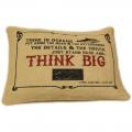 CUSCINI LETTERARI Copricuscino in Juta lavata / Juta washed pillow case THINK BIG - Size 38x25cm SLEEP-J-07 Accessoires ansicht-2