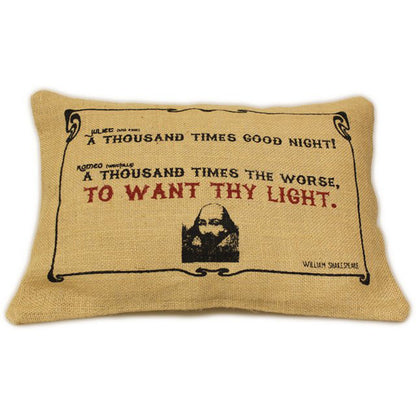 CUSCINI LETTERARI Copricuscino in Juta lavata / Juta washed pillow case WANT THY LIGHT - Size 38x25cm SLEEP-J-09 Accessoires