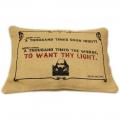 CUSCINI LETTERARI Copricuscino in Juta lavata / Juta washed pillow case WANT THY LIGHT - Size 38x25cm SLEEP-J-09 Accessoires ansicht-2