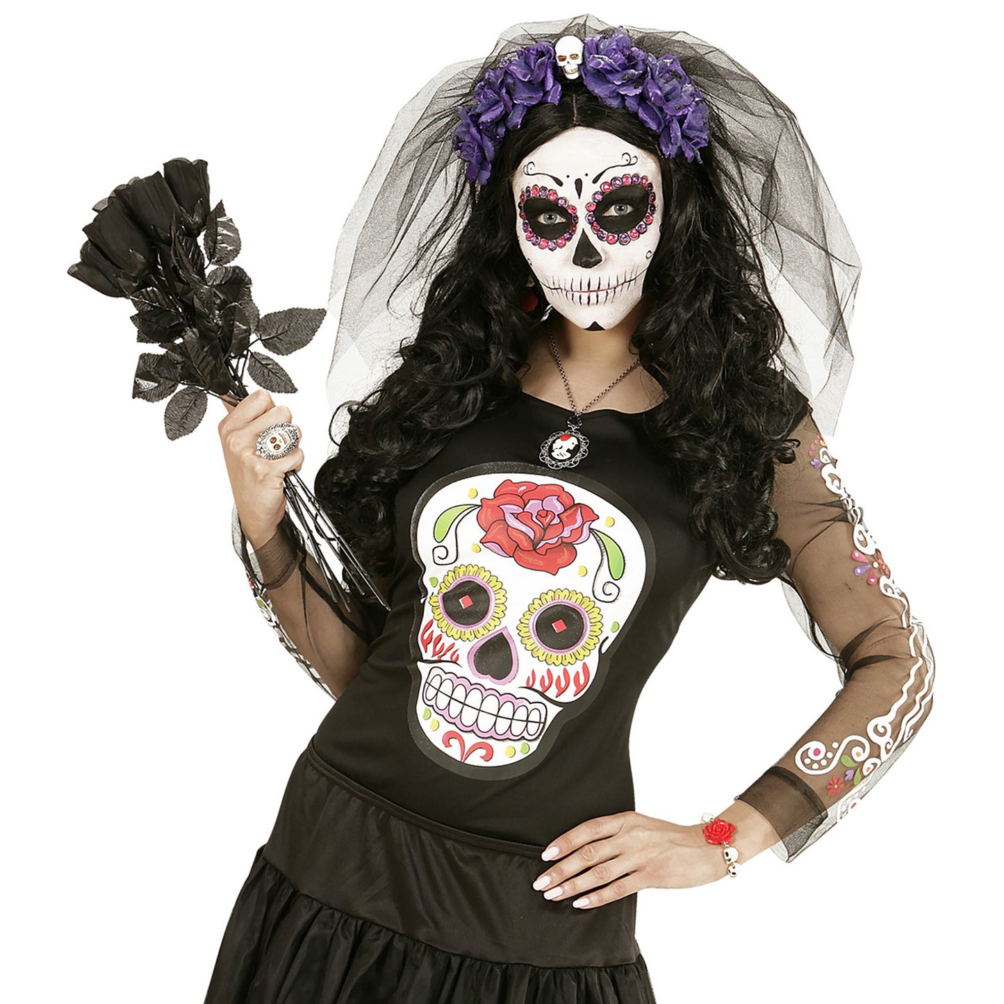 "DÍA DE LOS MUERTOS" (Bluse) – Detailansicht