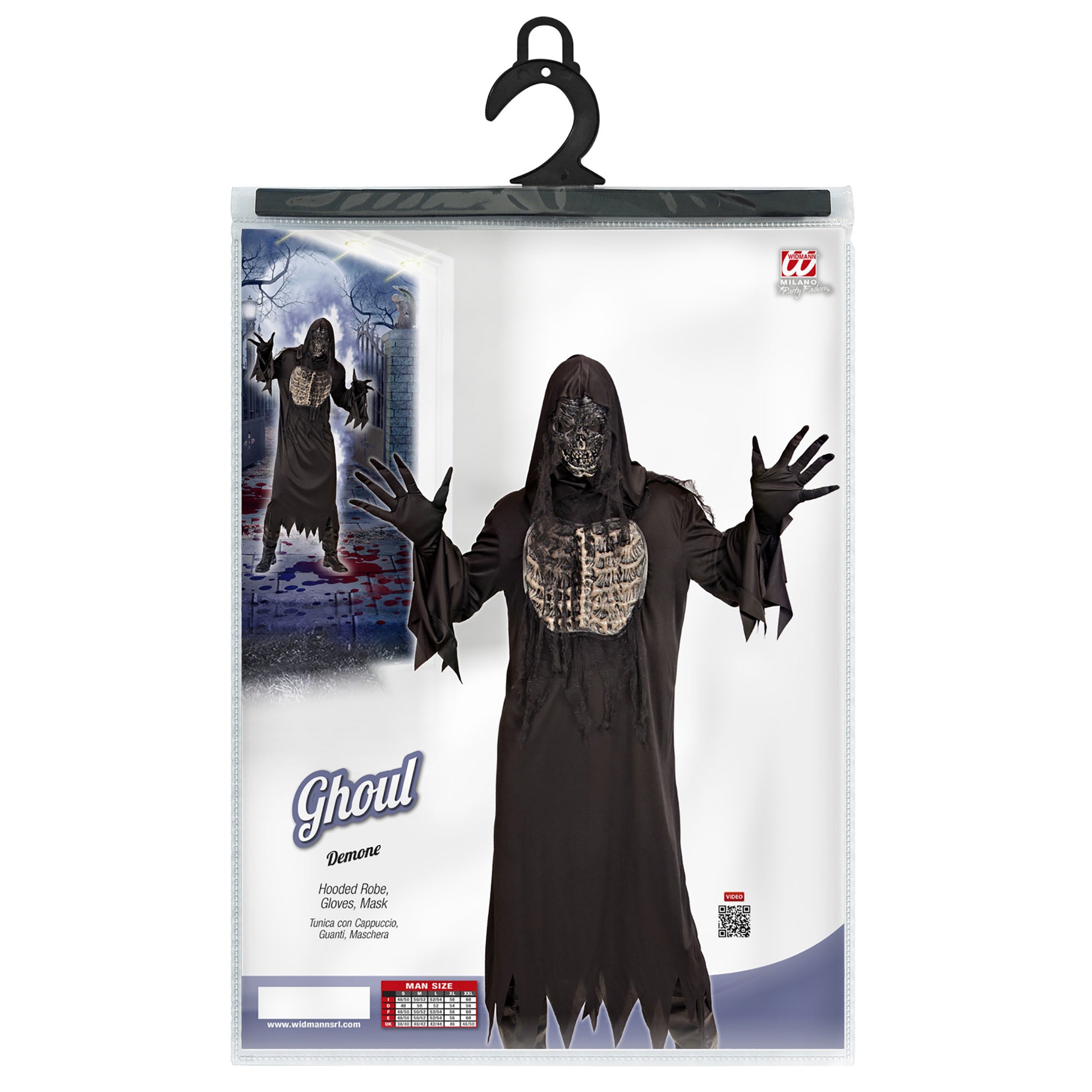 "DÄMON" (Robe mit Kapuze, Handschuhe, Maske) – Ansicht 4