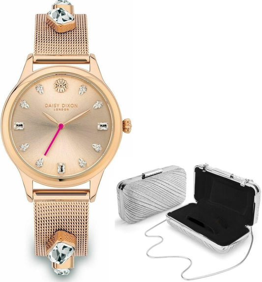DAISY DIXON Mod. LILY #11 + CLUTCH BAG Special Pack ***SPECIAL PRICE*** DD105RGM Only Time Armbanduhr 35 mm Gold