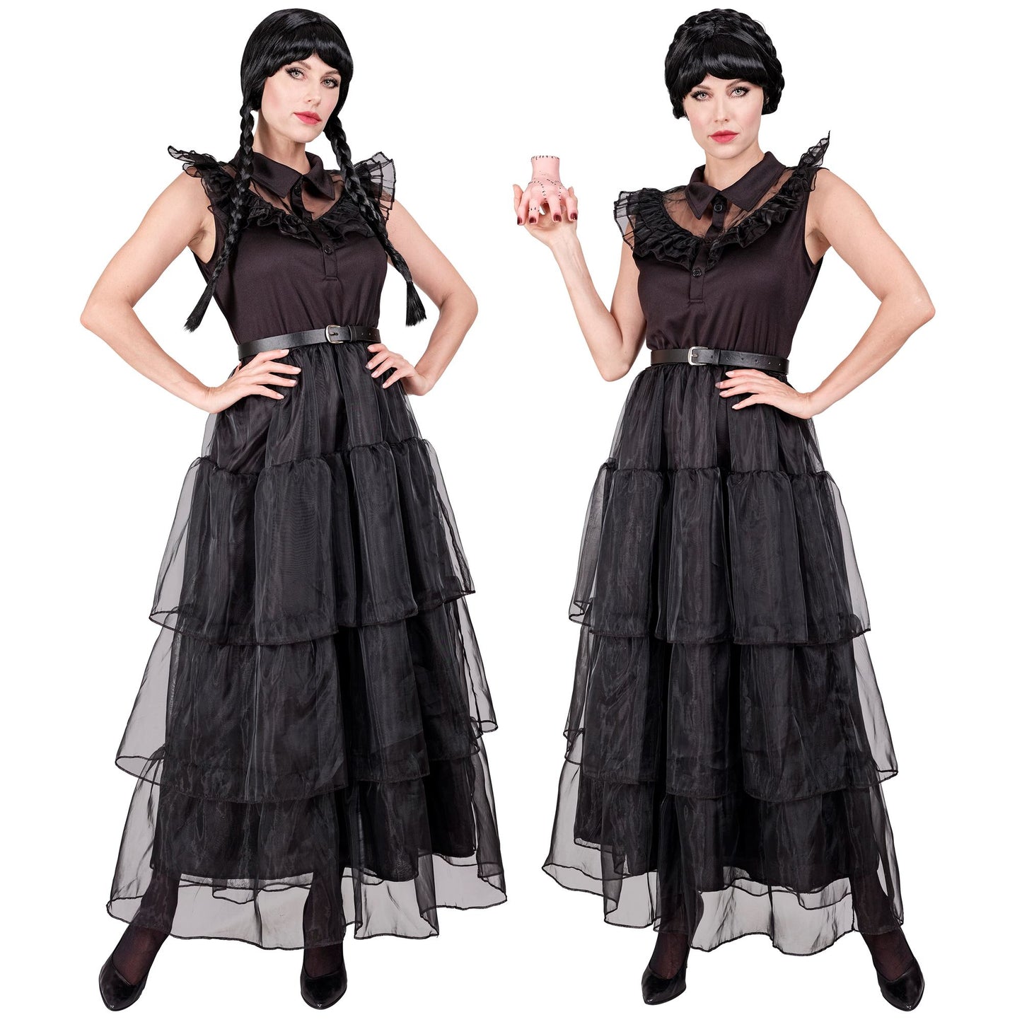 "DARK GIRL" (Kleid, Gürtel) – Detailansicht