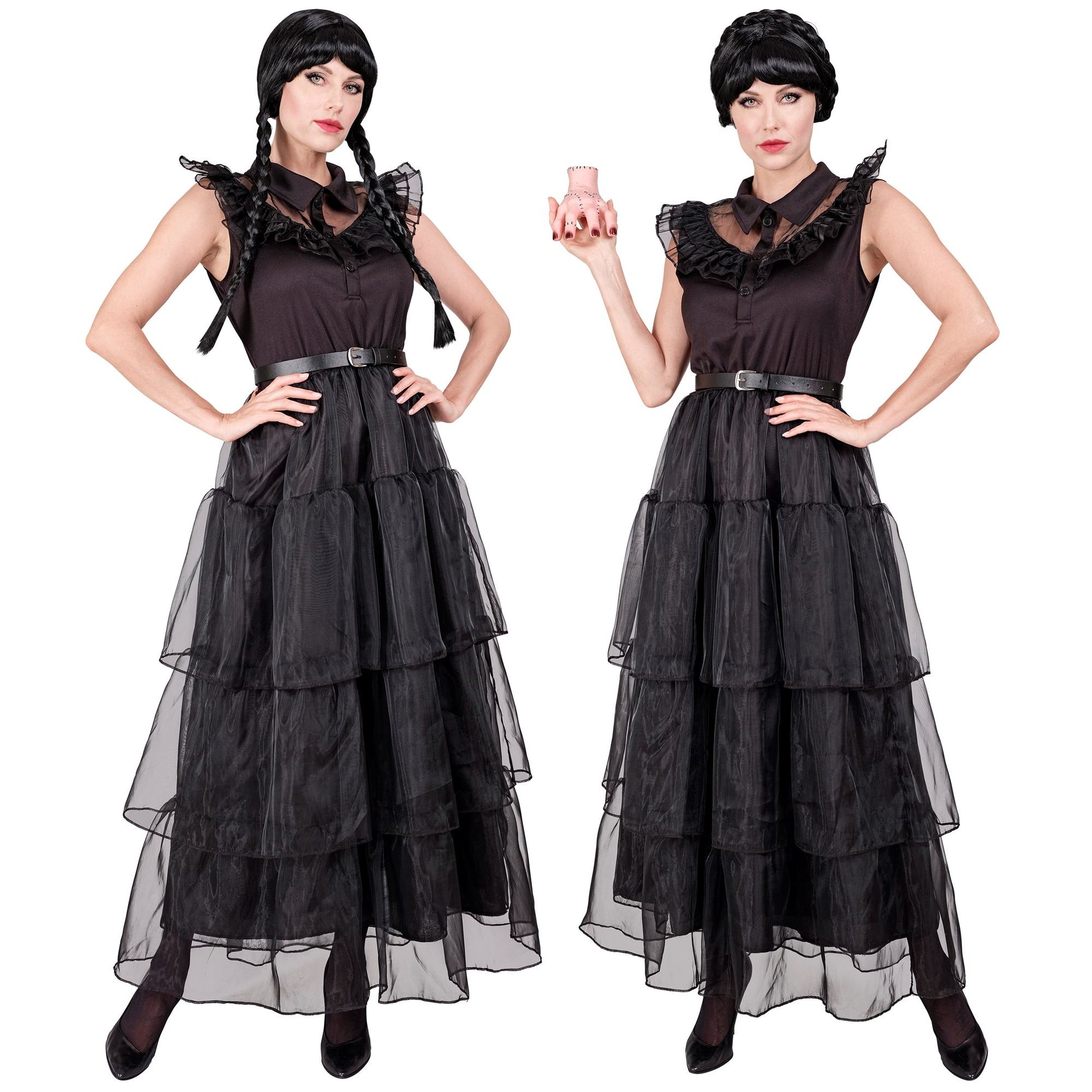 "DARK GIRL" (Kleid, Gürtel) – Detailansicht